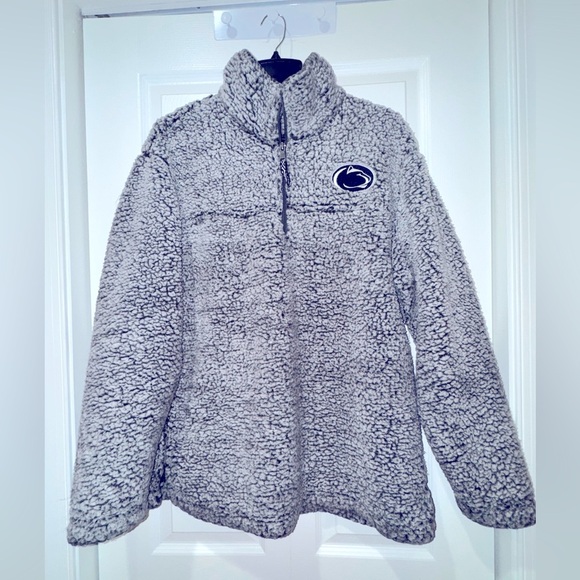 Penn State Sherpa Fleece Jacket - Grayish blue. Size L used. - Picture 1 of 11